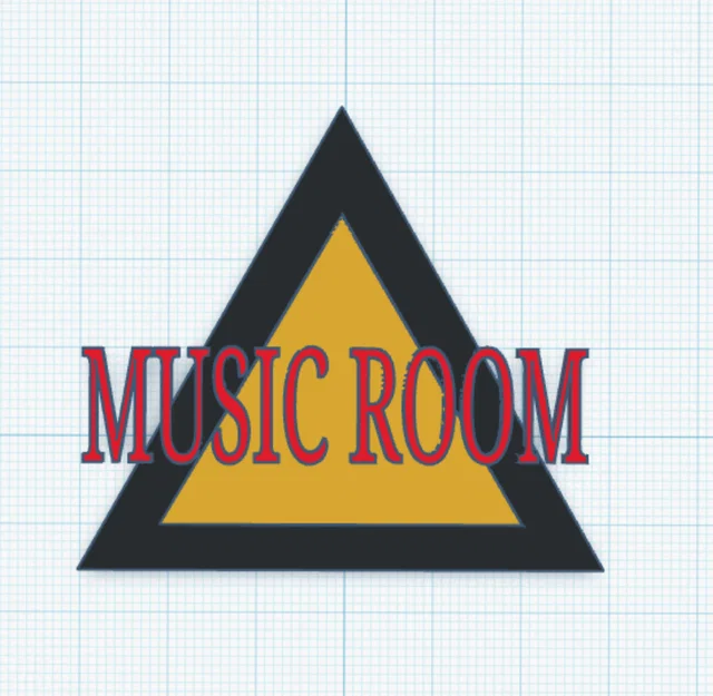 Biển báo trang trí cửa phòng nhạc (Music Room) độc đáo in 3D - Image 1