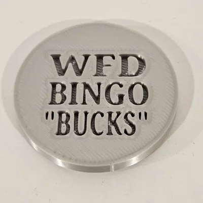 Token trò chơi Bingo 5 Đô-la: Mẫu in 3D độc đáo và tiện dụng