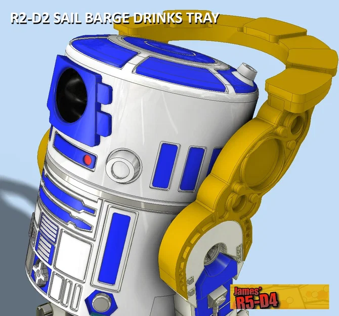 Khay đựng đồ uống cho FunkoPOP R2-D2 trên thuyền buồm của Jabba - Image 1