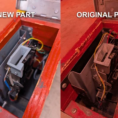 Phễu dẫn xu/Quarter Guide cho coin mech arcade Skee-Ball Model S (1992)