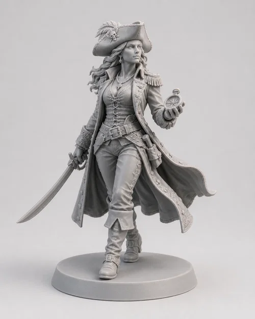 Mô hình nữ cướp biển Piratin (Pirate Figure) chi tiết cho Tabletop - Image 1