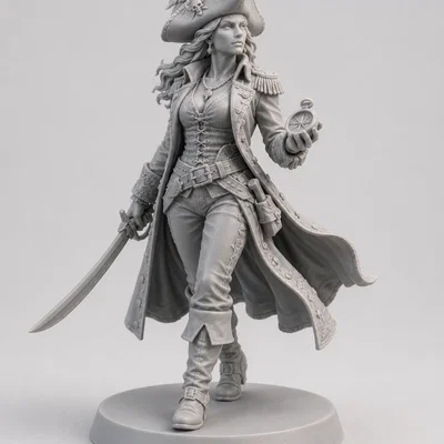 Mô hình nữ cướp biển Piratin (Pirate Figure) chi tiết cho Tabletop