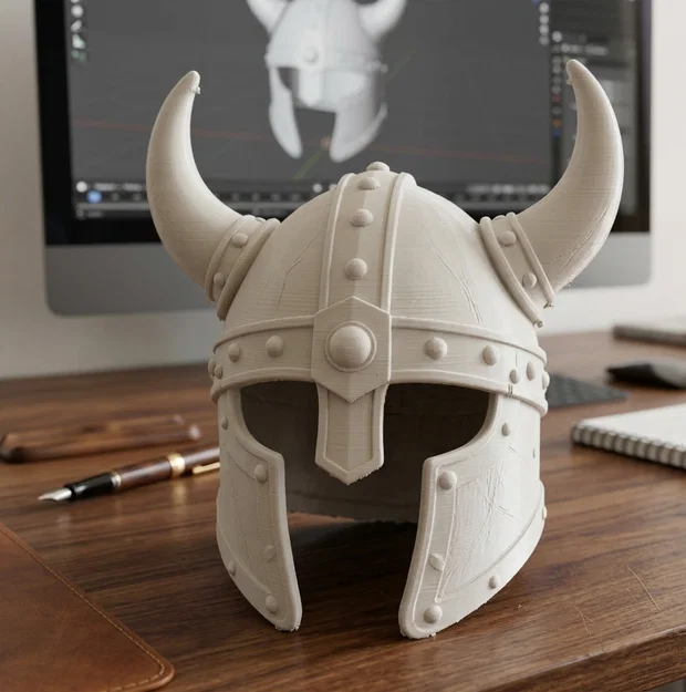 Mô hình nón Viking (Viking Helmet) - Phụ kiện in 3D độc đáo - Image 1