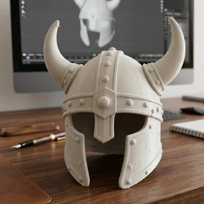 Mô hình nón Viking (Viking Helmet) - Phụ kiện in 3D độc đáo