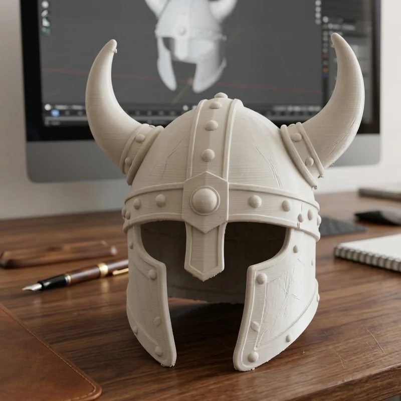 Mô hình nón Viking (Viking Helmet) - Phụ kiện in 3D độc đáo