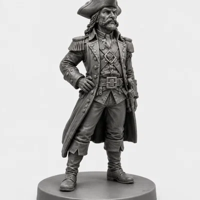 Mô hình 3D Thuyền trưởng Cướp biển (Piratenkapitän) cực kỳ chi tiết