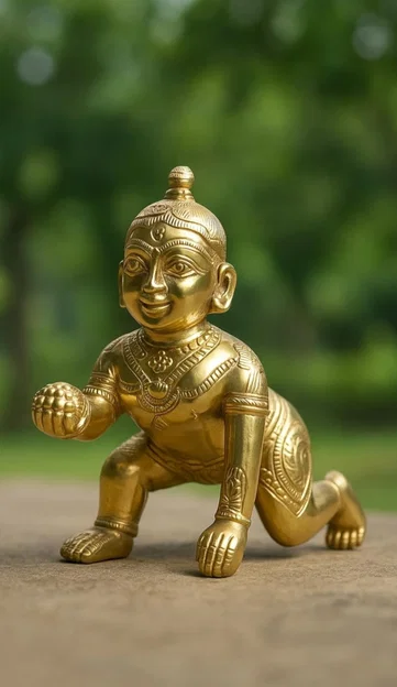 Mô hình 3D Laddu Gopal - Tượng thần Krishna thơ ấu tinh xảo - Image 1