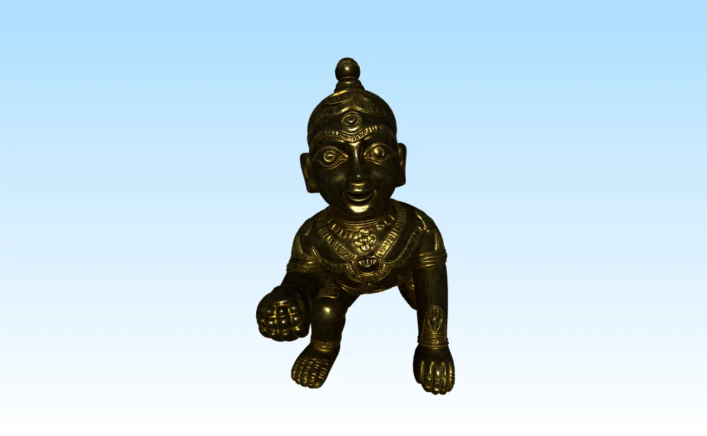Mô hình 3D Laddu Gopal - Tượng thần Krishna thơ ấu tinh xảo - Image 2