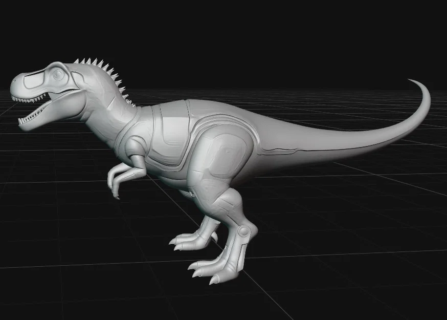 Mô hình 3D Khủng Long Robot (Robot Dinosaur) phong cách chiến đấu - Image 3