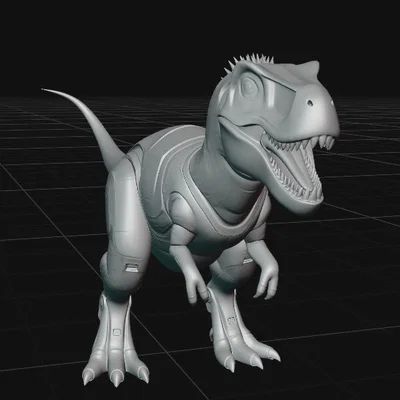 Mô hình 3D Khủng Long Robot (Robot Dinosaur) phong cách chiến đấu