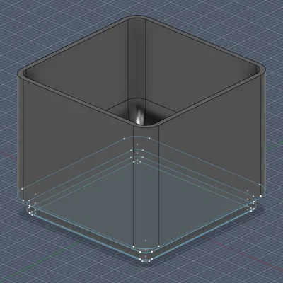 Khay Gridfinity 1×1 — Lỗ nam châm + Scoop | Đựng đồ nhỏ, không cần support
