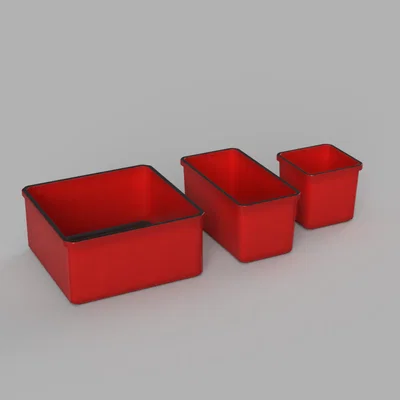 Khay Milwaukee Packout Organizer Tall Bins (Blank)