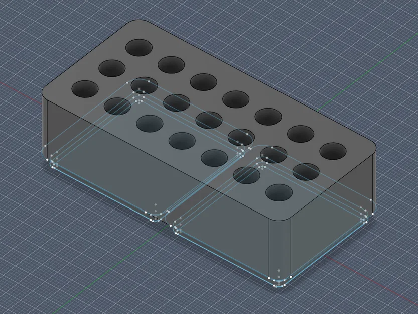 Khay Bit Gridfinity 1×2 — 21× Bit Lục Giác 1/4" | Có Nam Châm, Hợp Baseplate - Image 1