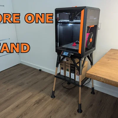 Kệ đứng Prusa Core One kèm ngăn kệ – sẵn sàng cho INDX