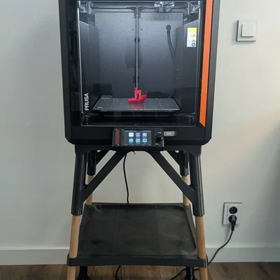 Kệ đứng Prusa Core One kèm ngăn kệ – sẵn sàng cho INDX