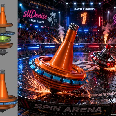 OpenSaucer – Battle Spinner modular – Mới: vòng phòng thủ gai siêu dài