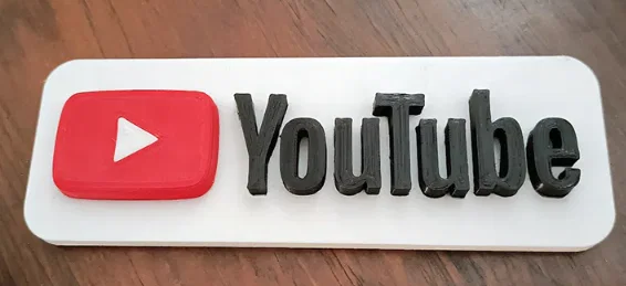 Mô hình logo YouTube trang trí góc làm việc in 3D cực đẹp - Image 1
