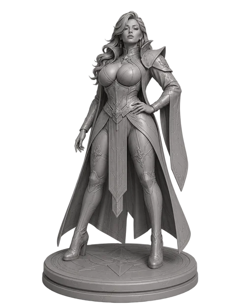 Tượng Curvy Cyber Empress (Statue) – Mẫu Trưng Bày Sci‑Fi Fantasy - Image 1