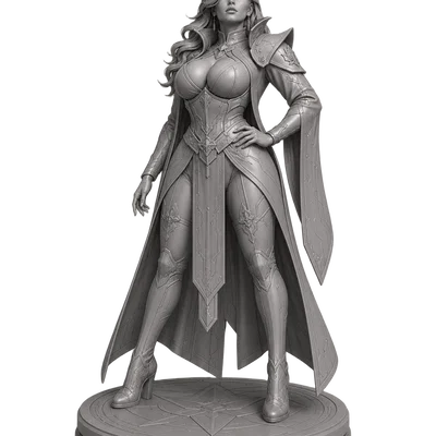 Tượng Curvy Cyber Empress (Statue) – Mẫu Trưng Bày Sci‑Fi Fantasy