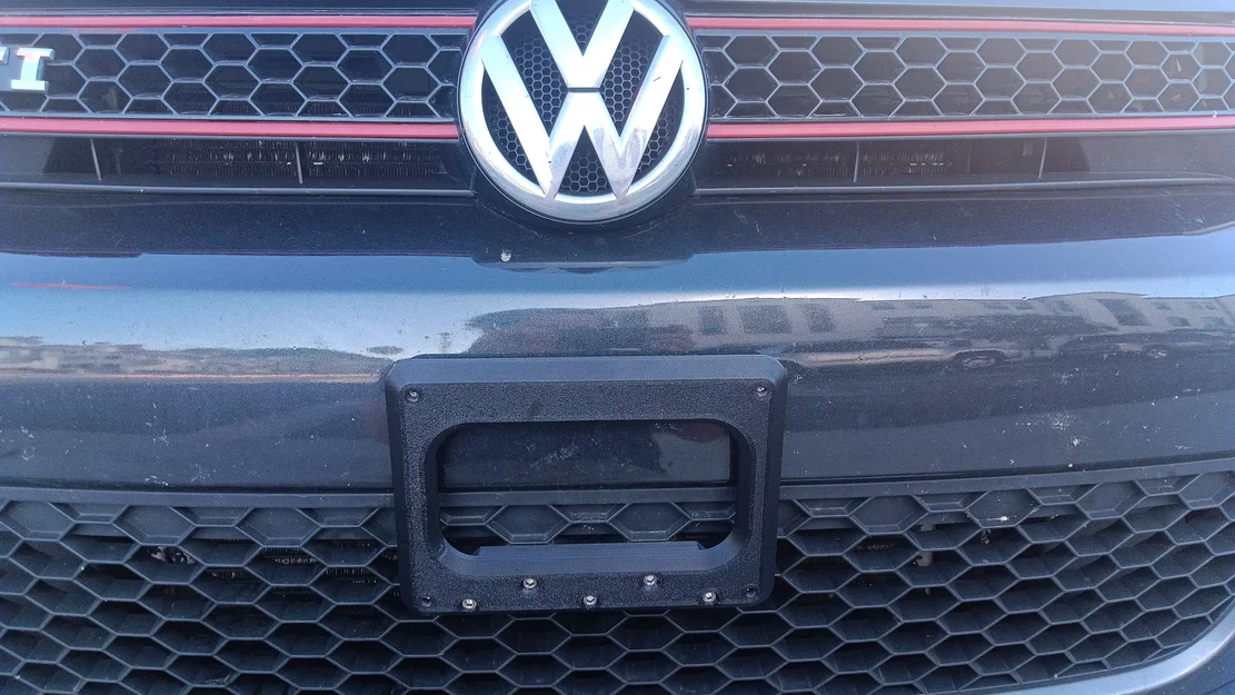 Ngàm gắn biển số trước lưới VW GTI MK6 2010–2014 (không khoan) - Image 1