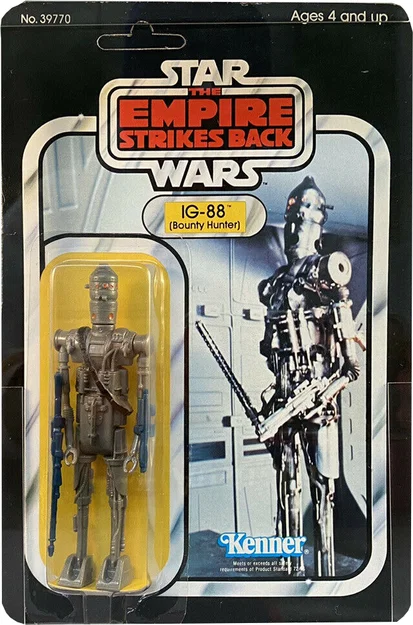Mô hình 3D nhân vật IG-88 Star Wars phong cách Kenner cổ điển - Image 1