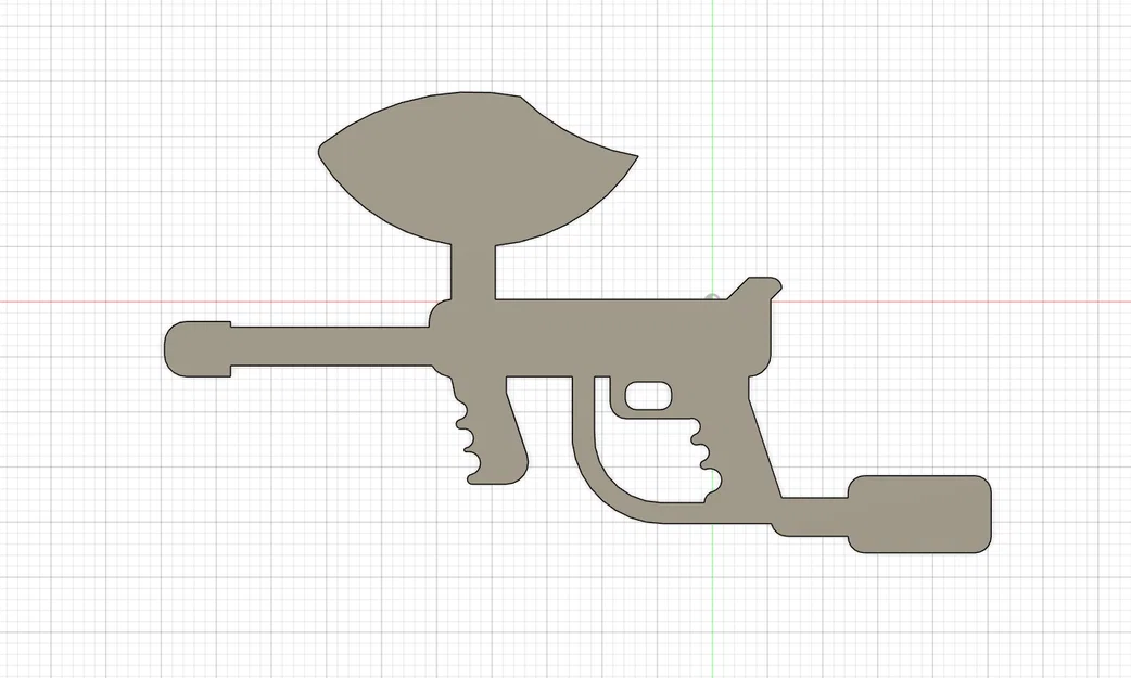 Mô hình súng bắn sơn (Paintball Gun) thiết kế 2D độc đáo để in 3D - Image 1