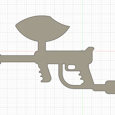 Mô hình súng bắn sơn (Paintball Gun) thiết kế 2D độc đáo để in 3D