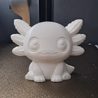 Mô hình 3D Chibi Baby Axolotl đáng yêu để trang trí