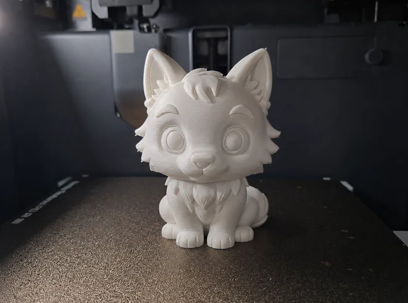 Mô hình in 3D Chibi Baby Wolf đáng yêu trang trí bàn làm việc - Image 1