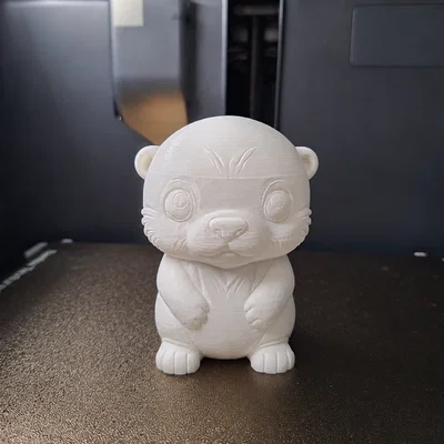 Mô hình 3D Chibi Baby Otter - Chú rái cá nhỏ siêu đáng yêu