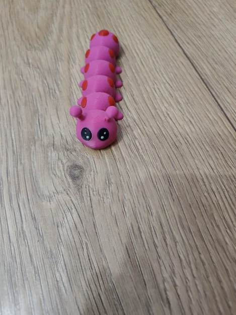 Mô hình chú sâu Flexi Caterpillar linh hoạt - Móc khóa dễ thương - Image 2