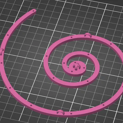 Khung treo trang trí hình xoắn ốc Spiral mobile frame (In 3D)
