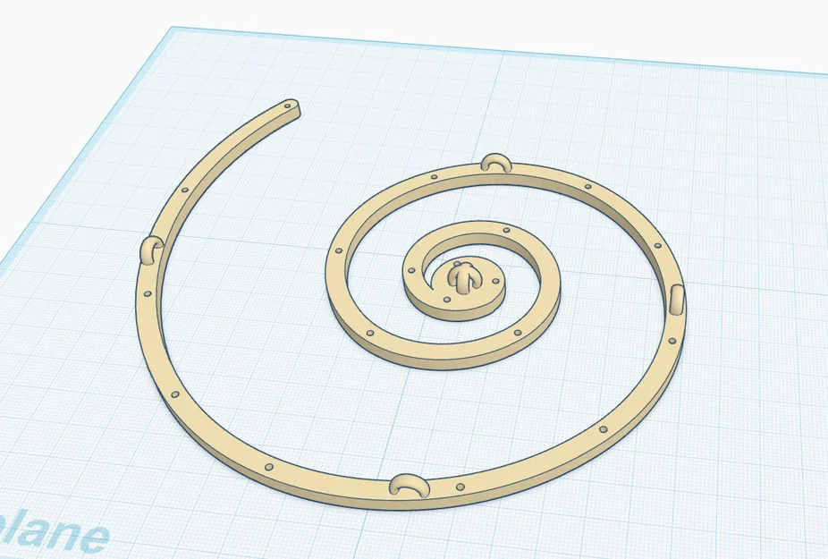 Khung treo trang trí hình xoắn ốc Spiral mobile frame (In 3D) - Image 2