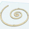 Khung treo trang trí hình xoắn ốc Spiral mobile frame (In 3D) - Thumbnail 2