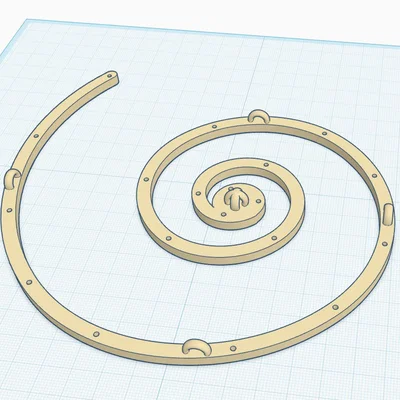 Khung treo trang trí hình xoắn ốc Spiral mobile frame (In 3D)