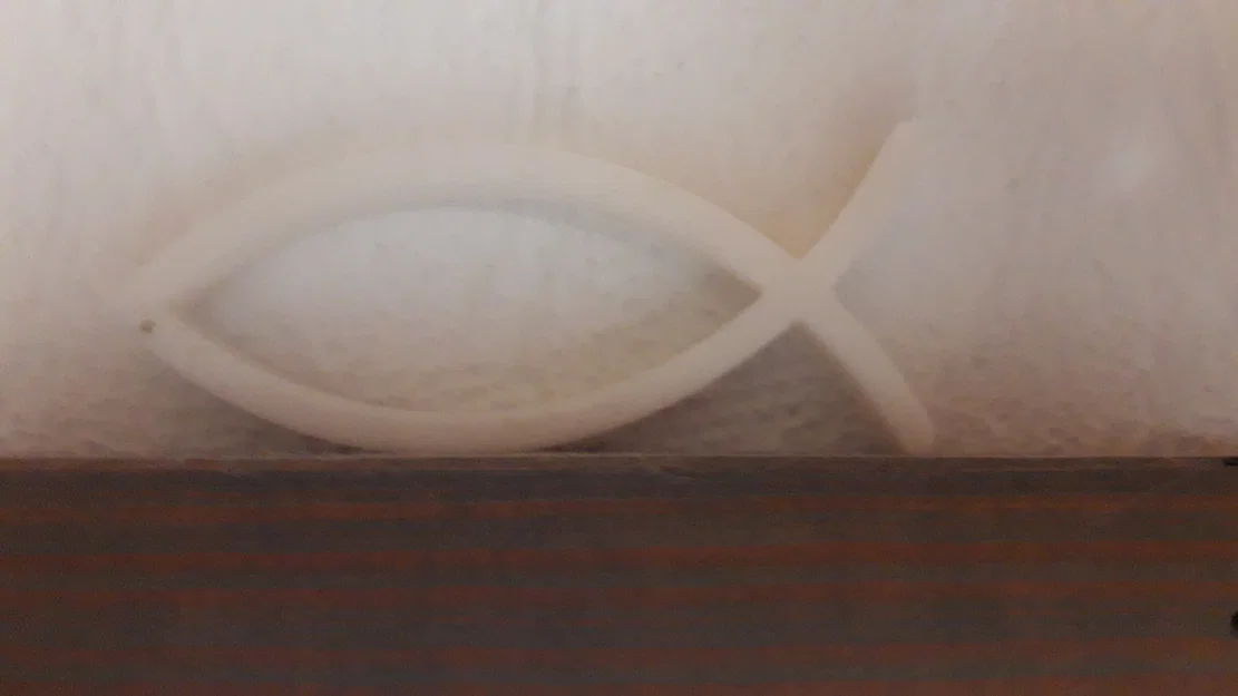 Mô hình in 3D biểu tượng hình cá Ichthys (Jesus Fish) trang trí - Image 1