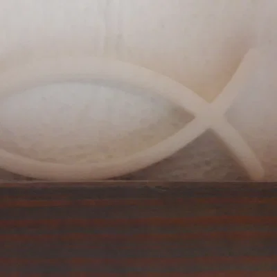 Mô hình in 3D biểu tượng hình cá Ichthys (Jesus Fish) trang trí
