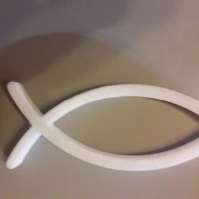 Mô hình in 3D biểu tượng hình cá Ichthys (Jesus Fish) trang trí