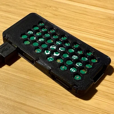 Vỏ Case 3D Raspberry Pi Zero 2 W Có Thông Gió Tổ Ong (Hinged)
