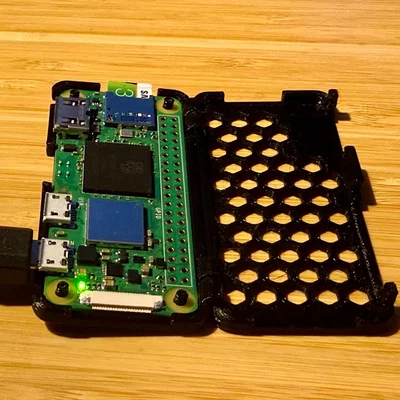 Vỏ Case 3D Raspberry Pi Zero 2 W Có Thông Gió Tổ Ong (Hinged)