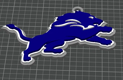 Mô hình dây chuyền Detroit Lions Oversized Fan Chain - Phụ kiện cho fan - Image 2