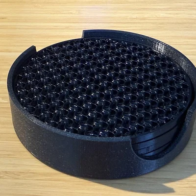 Khay đựng đế lót ly để bàn (Table Coaster Holder) - 2 Phiên bản