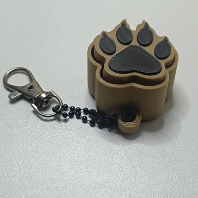 Móc Khóa Fidget Click Hình Bàn Chân Cún (Dog Paw Clicker)