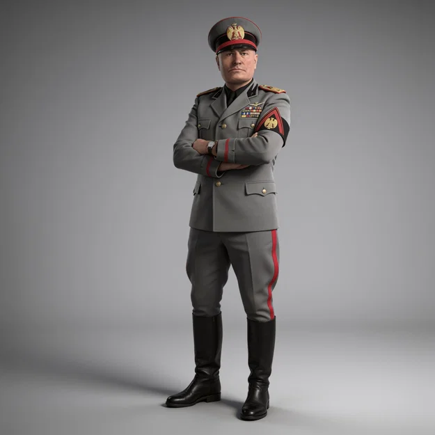 Mô hình 3D nhân vật lịch sử Benito Mussolini tỉ lệ 1:35 - Image 1