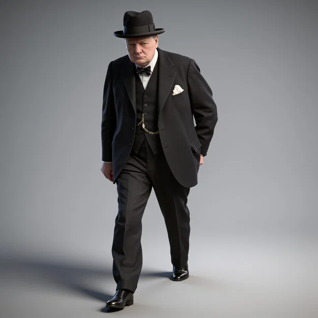 Mô hình 3D Winston Churchill – Tượng nhân vật lịch sử tỉ lệ 1:35 - Image 1