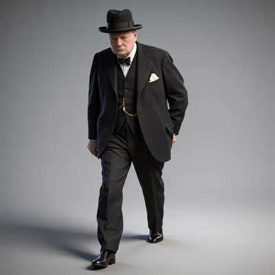 Mô hình 3D Winston Churchill – Tượng nhân vật lịch sử tỉ lệ 1:35