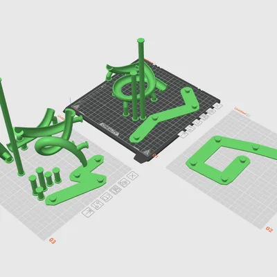 Tàu lượn bi Marble Roller Coaster - Plunge (Tách rời từng phần)