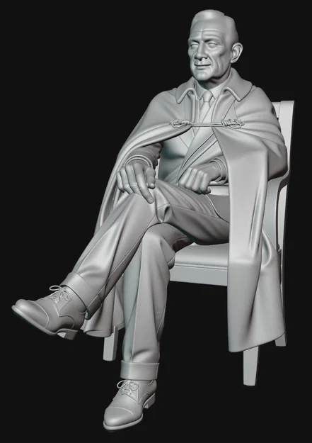 Mô hình 3D Franklin Delano Roosevelt lịch sử cho máy in Resin - Image 3