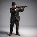 Mô hình 3D Winston Churchill cầm súng tiểu liên - Tỷ lệ 1:35 - Thumbnail 1