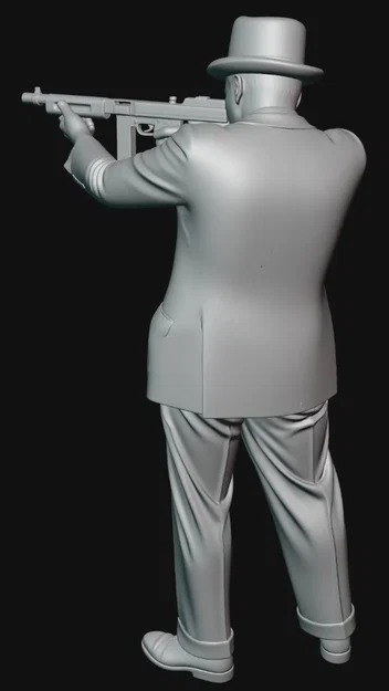 Mô hình 3D Winston Churchill cầm súng tiểu liên - Tỷ lệ 1:35 - Image 4